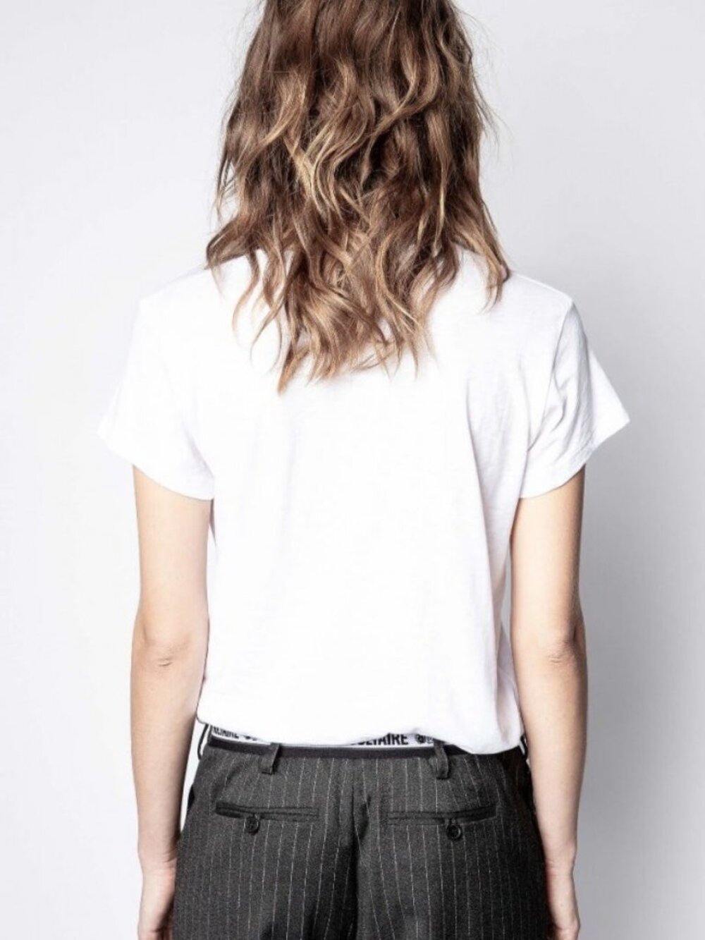NWT Zadig & Voltaire WOOP White Happy People Lettering Short Sleeve T-Shirt - Picture 2 of 4